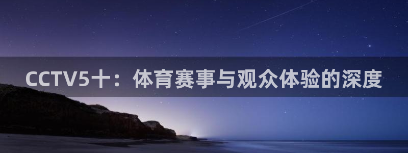CCTV5十：体育赛事与观众体验的深度
